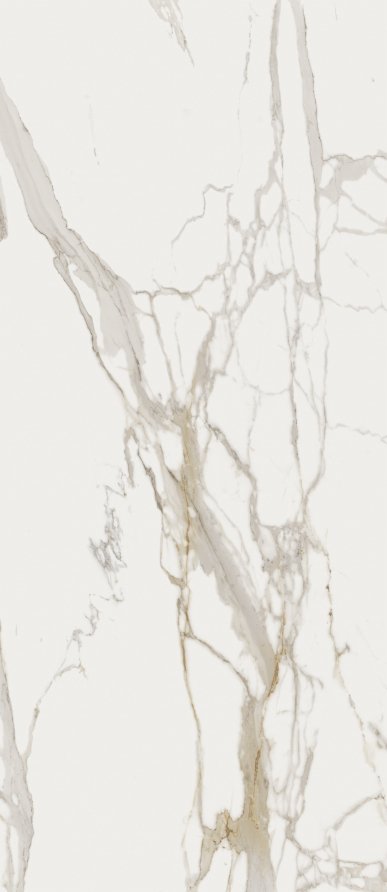 Широкоформатный керамогранит Italon Charme Evo Calacatta 6mm Lux 600180000001, цвет белый, поверхность полированная, прямоугольник, 1200x2780