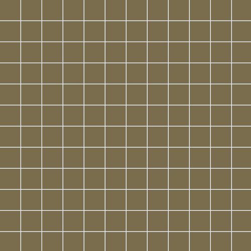 Мозаика Ce.Si Matt Nocciola Su Rete 2,5x2,5, цвет зелёный, поверхность матовая, квадрат, 300x300