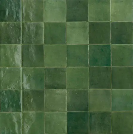 Керамическая плитка Marazzi Italy Zellige Bosco M5QS, цвет зелёный, поверхность глянцевая, квадрат, 100x100