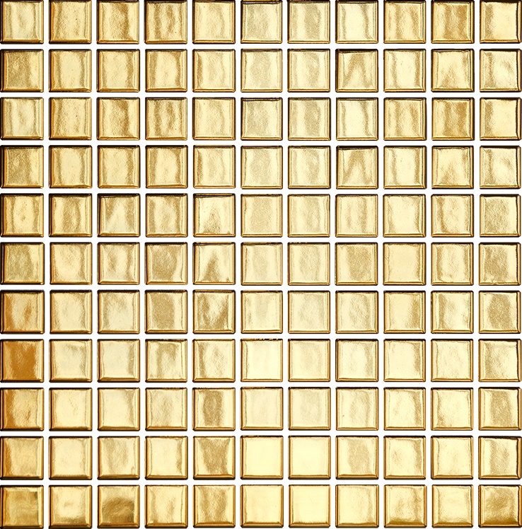 Мозаика Starmosaic Homework Golden Glossy, цвет жёлтый, поверхность глянцевая, прямоугольник, 302.5x302.5