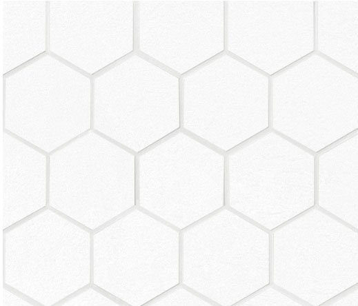 Мозаика Kronos Trellis Exa White Mosaic 7254, цвет белый, поверхность матовая, прямоугольник, 275x315