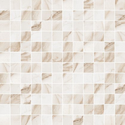 Мозаика Flaviker Supreme Calacata Mosaico Lux/Ant SPMO133, цвет бежевый, поверхность матовая полированная, квадрат, 300x300