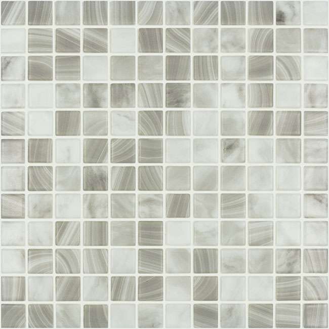 Мозаика Vidrepur Nature Pearl River (чип 25x25 мм) № 5700 Matt, цвет серый, поверхность матовая, квадрат, 317x317