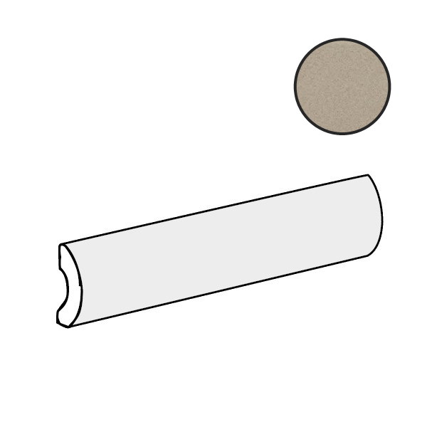 Бордюры Equipe Limit Pencil Bullnose Sable 27554, цвет бежевый, поверхность глянцевая, прямоугольник, 30x200