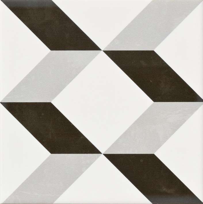 Керамогранит Aparici Vanguard Cube Natural, цвет чёрно-белый, поверхность матовая, квадрат, 298x298