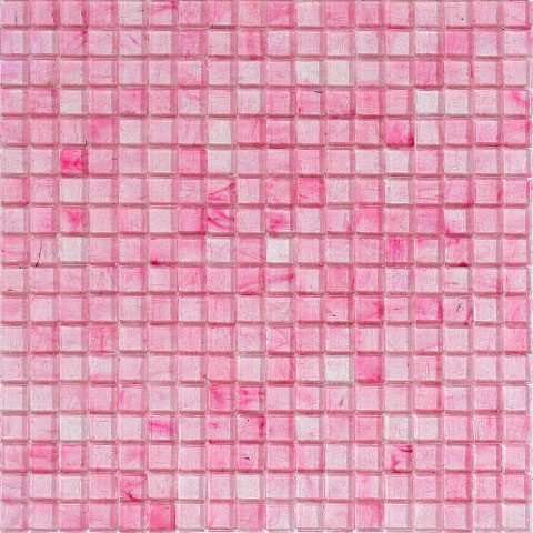 Мозаика Alma Mosaic Glice NW089, цвет розовый, поверхность глянцевая, квадрат, 150x150