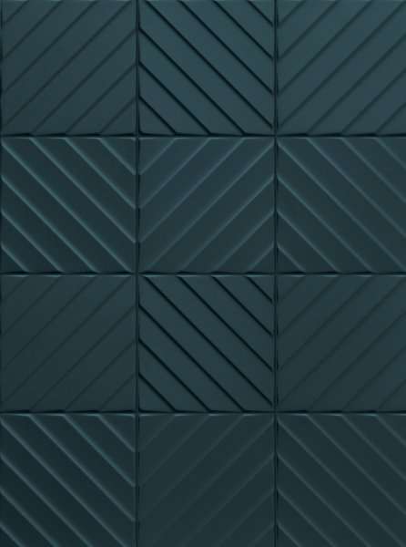Керамогранит Marca Corona 4D Diagonal Deep Blue E065, цвет синий, поверхность матовая, квадрат, 200x200