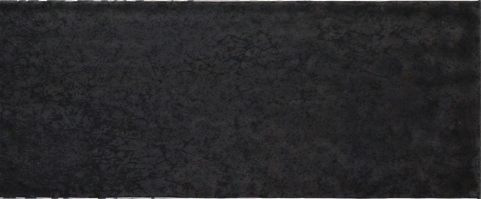 Керамическая плитка Iris Maiolica Nero 562186, цвет чёрный, поверхность глянцевая, прямоугольник, 200x600