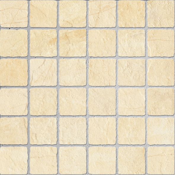 Мозаика Settecento Primitive Almond Mosaico Su Rete, цвет бежевый, поверхность глазурованная, квадрат, 320x320