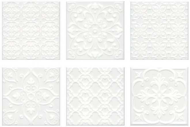 Керамическая плитка Kerama Marazzi Суррей белый 5226, цвет белый, поверхность глянцевая, квадрат, 200x200