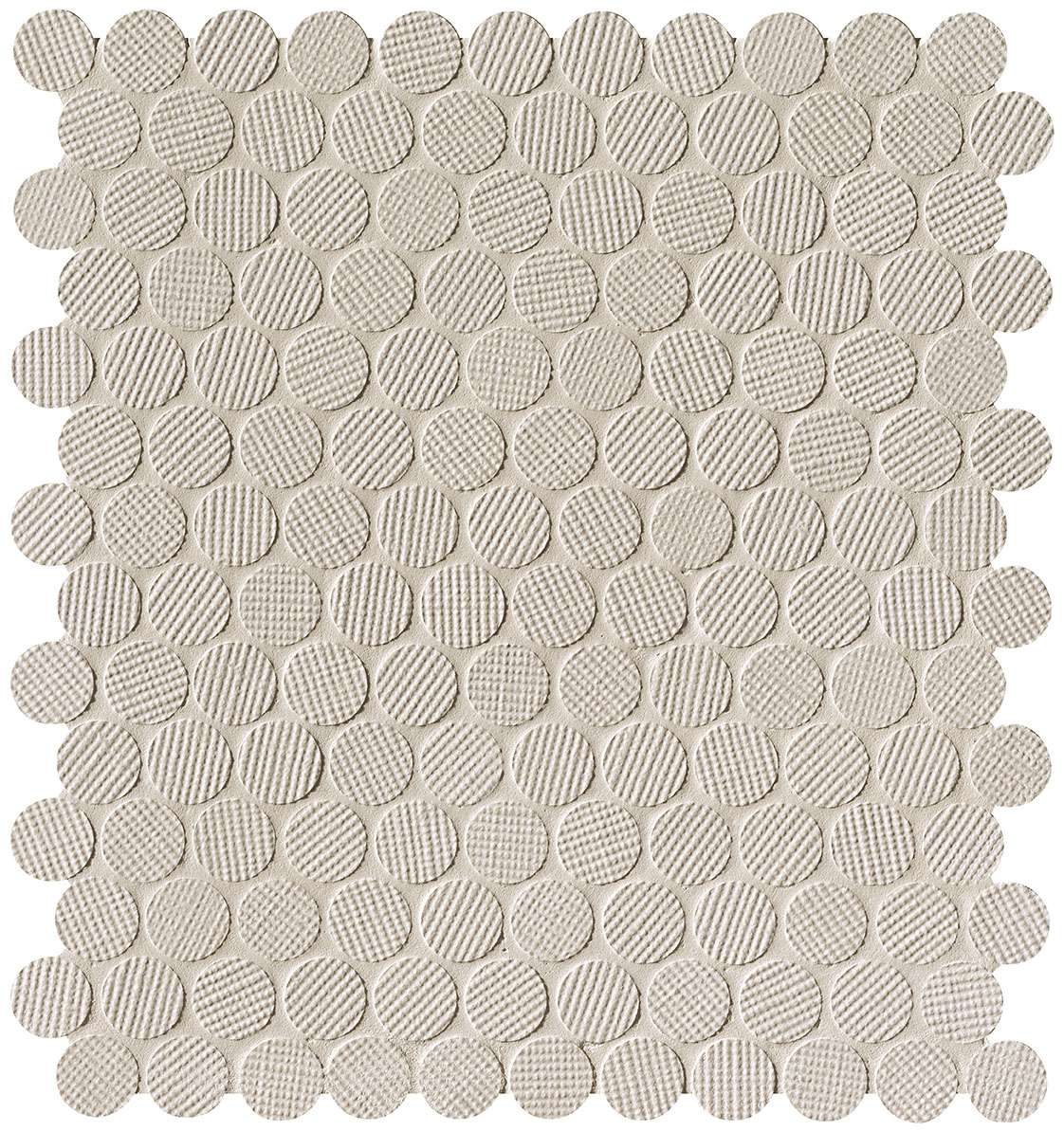 Мозаика Fap Milano&Wall Beige Round Mosaico fNVP, цвет бежевый, поверхность матовая, квадрат, 295x325