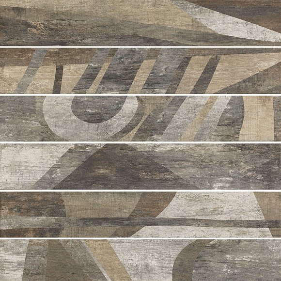 Декоративные элементы Pastorelli Komi Decoro, цвет серый коричневый, поверхность матовая, прямоугольник, 165x1000