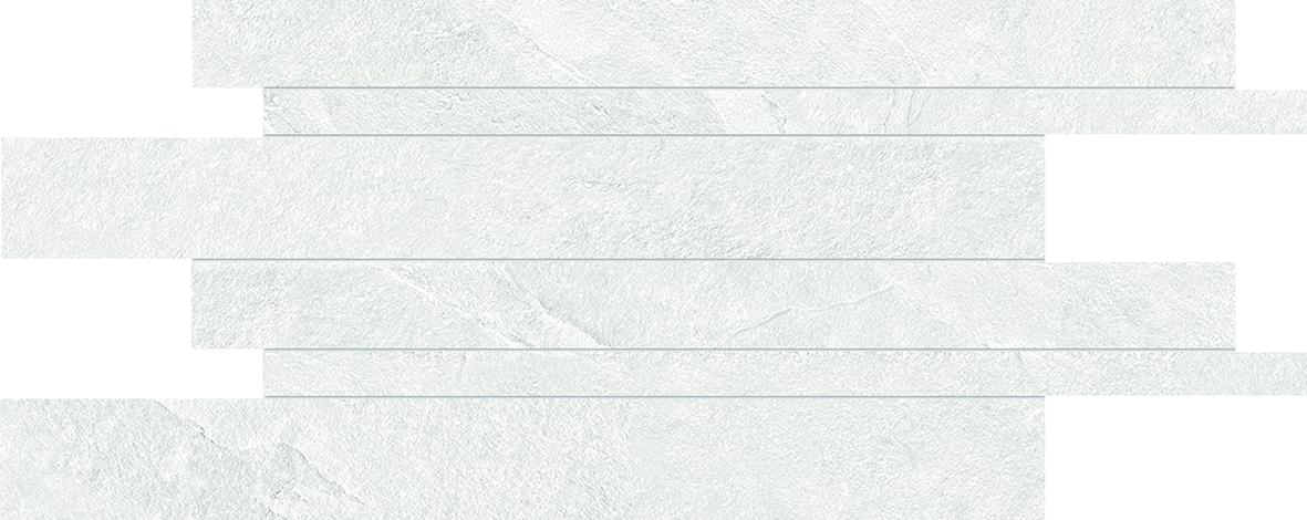 Мозаика Ergon Cornerstone Listelli Sfalsati Slate White EKKL, цвет белый, поверхность натуральная, прямоугольник, 300x600