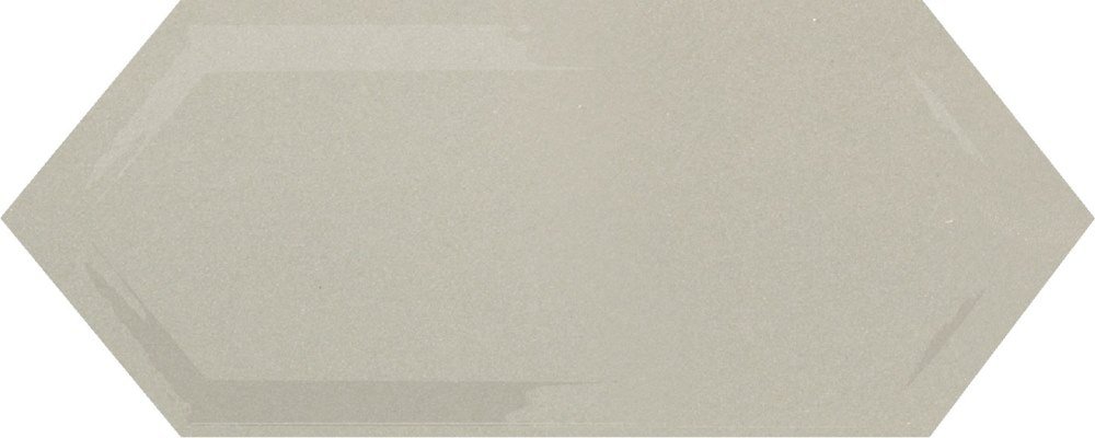 Керамическая плитка Monopole Cupidon Perla Brillo Bisel, цвет серый, поверхность глянцевая, кабанчик шестиугольник, 100x300