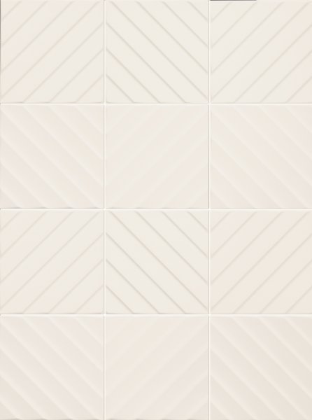 Керамогранит Marca Corona 4D Diagonal White E062, цвет белый, поверхность матовая, квадрат, 200x200