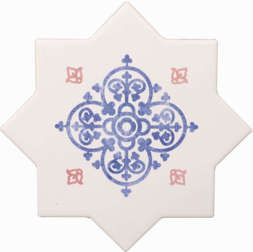 Декоративные элементы Cevica Becolors Star Dec. Arabesque, цвет разноцветный, поверхность матовая, квадрат, 133x133