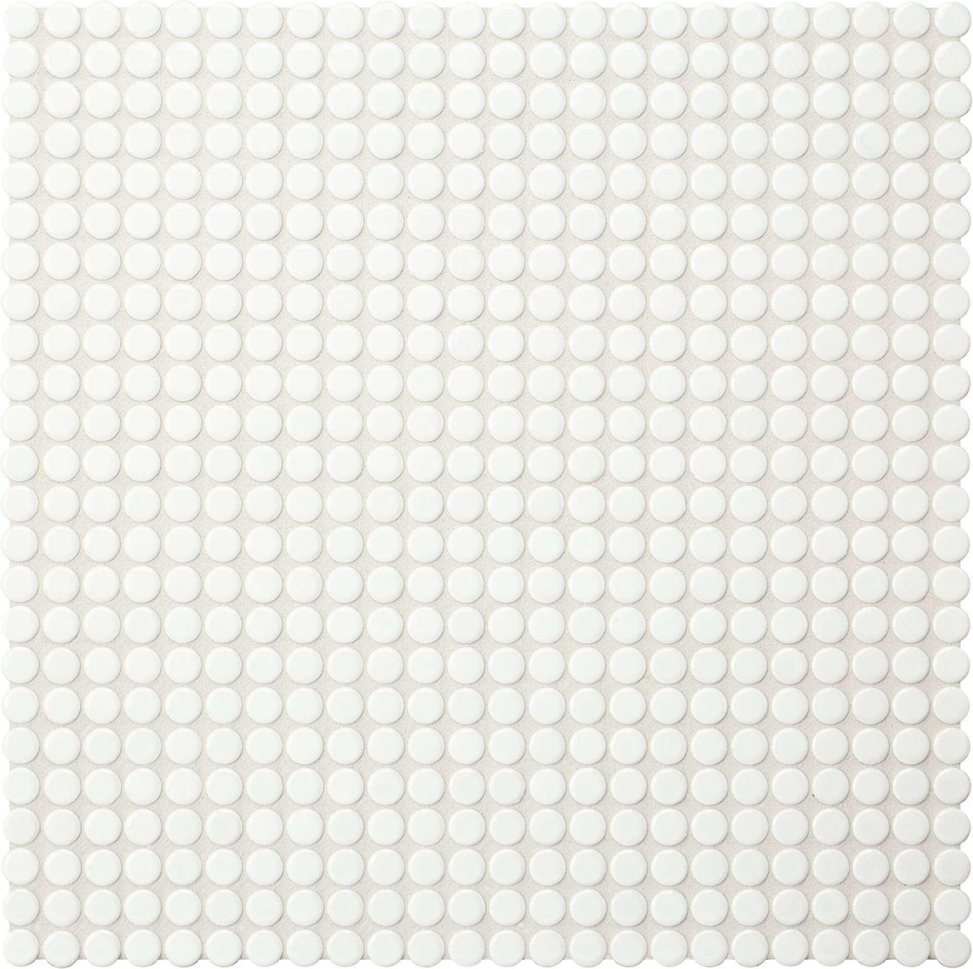 Мозаика Jasba Loop Arktiswei 40000H-44, цвет белый, поверхность глянцевая, круг и овал, 316x316
