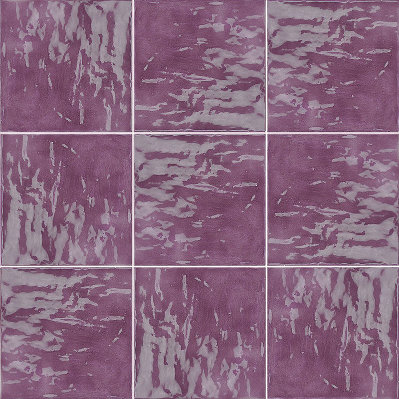 Керамическая плитка Mainzu Vitta Viola, цвет фиолетовый, поверхность глянцевая, квадрат, 200x200