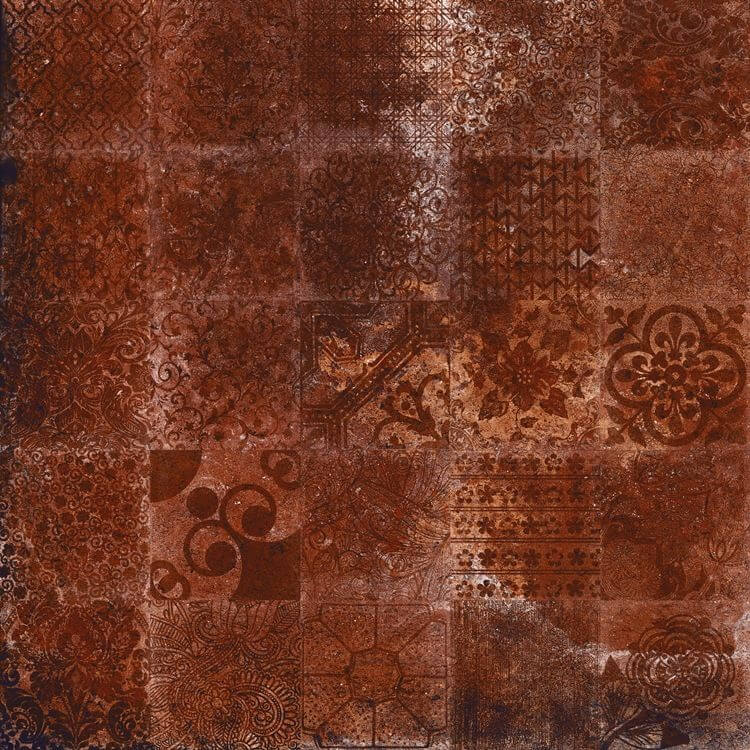 Декоративные элементы Exagres Alhamar Decorative Rojo, цвет терракотовый, поверхность матовая, квадрат, 330x330