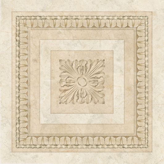 Декоративные элементы Europa Ceramica Crema Marfil Antique Decor, цвет бежевый, поверхность глянцевая, квадрат, 450x450
