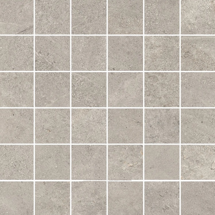 Мозаика Sant Agostino Bergstone Mosaico Grey CSAMBEGR30, цвет серый, поверхность натуральная, квадрат, 300x300