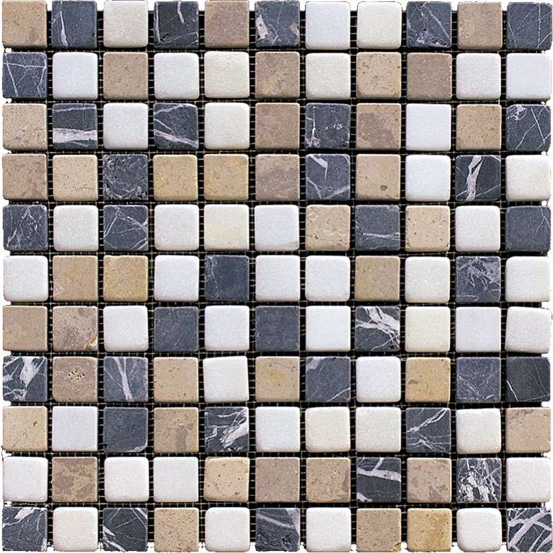 Мозаика Natural Mosaic Mix MT-01-25T (MT-01), цвет разноцветный, поверхность матовая, квадрат, 305x305