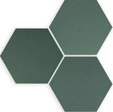 Керамогранит Wow Six Hexa Green 122453, цвет зелёный, поверхность матовая, шестиугольник, 140x160
