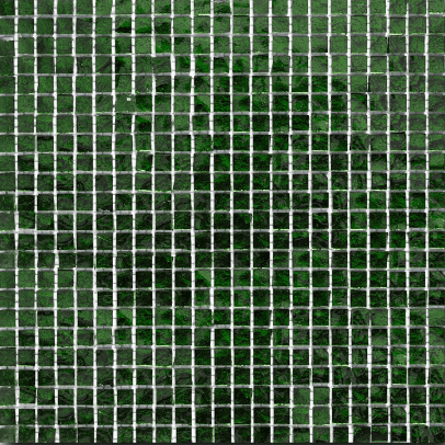 Мозаика Art & Natura Murano Specchio 15 15mm, цвет зелёный, поверхность глянцевая, квадрат, 300x300