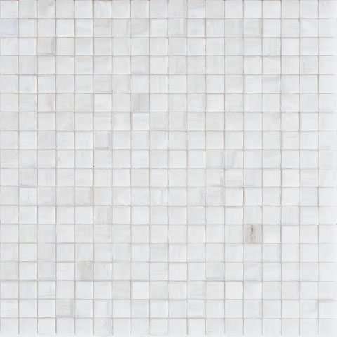 Мозаика Alma Mosaic Misty MN109, цвет белый, поверхность глянцевая, квадрат, 295x295