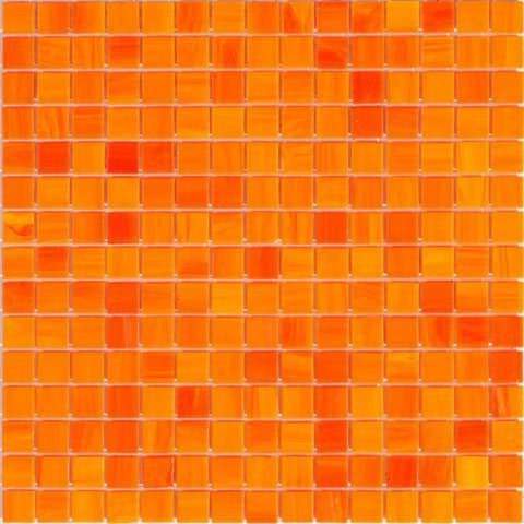 Мозаика Alma Mosaic Sandy SN206, цвет оранжевый, поверхность глянцевая, квадрат, 327x327