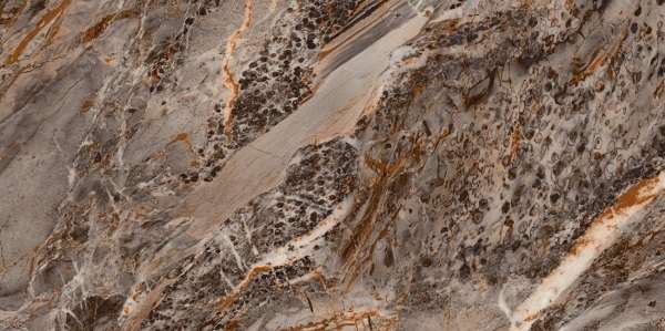 Керамогранит Realistik Seron Fossil Natural, цвет коричневый, поверхность полированная, прямоугольник, 600x1200