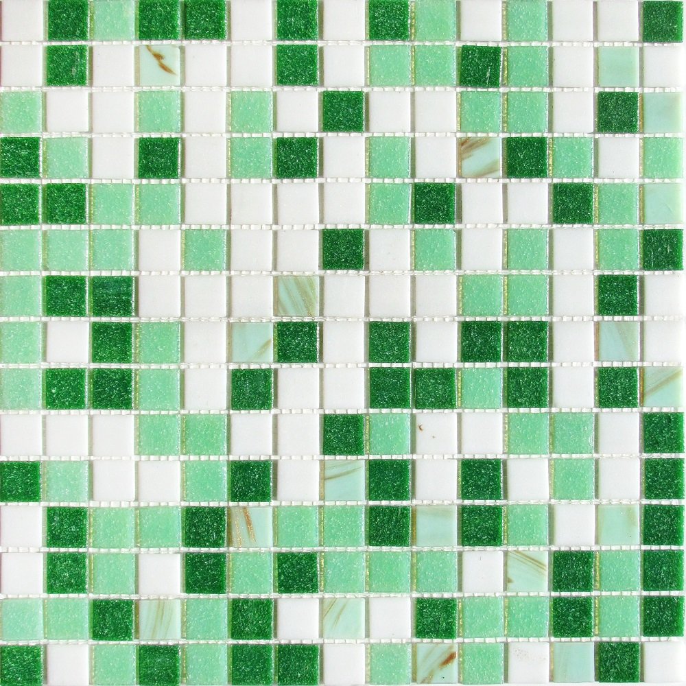 Мозаика Bonaparte Bonaparte Grass, цвет зелёный, поверхность глянцевая, квадрат, 327x327
