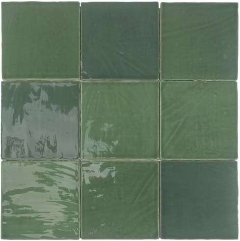 Керамическая плитка Dune Tabarca Verde 188251, цвет зелёный, поверхность глянцевая, квадрат, 150x150