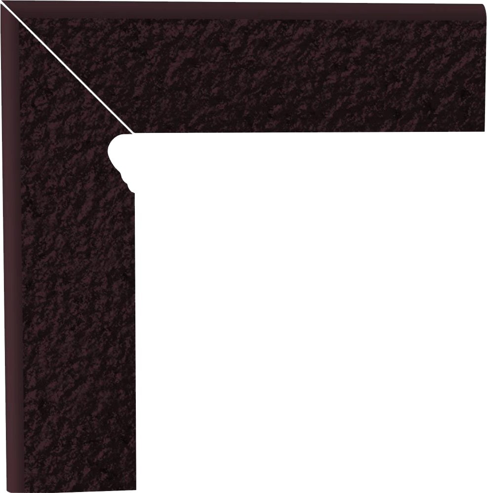 Бордюры Paradyz Natural Brown Duro Цоколь левый (В+А), цвет коричневый, поверхность матовая, прямоугольник, 81x300