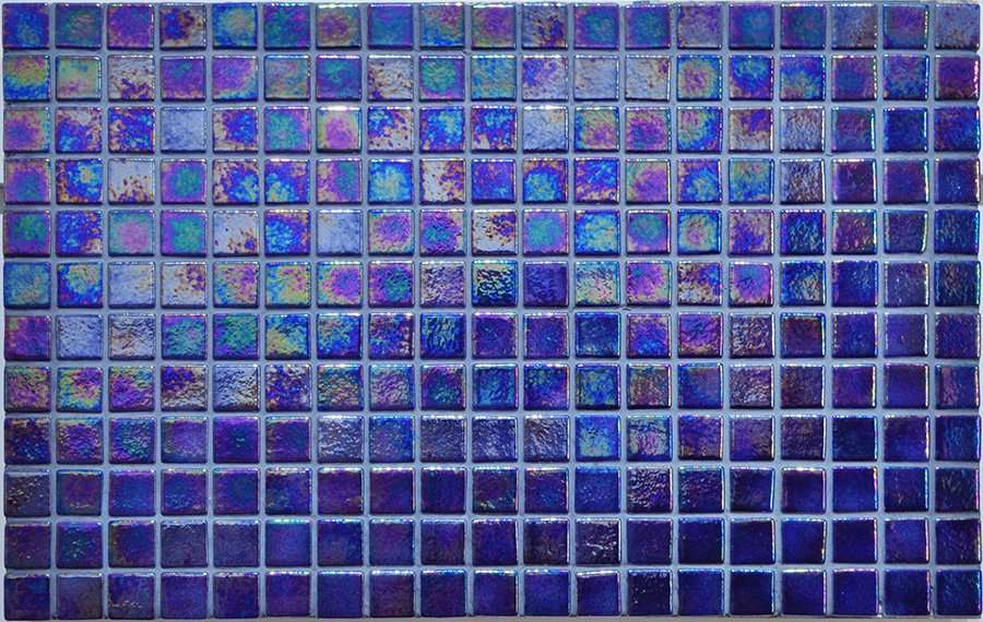 Мозаика Ezarri Iris Zafiro Anti, цвет синий, поверхность матовая, прямоугольник, 313x495