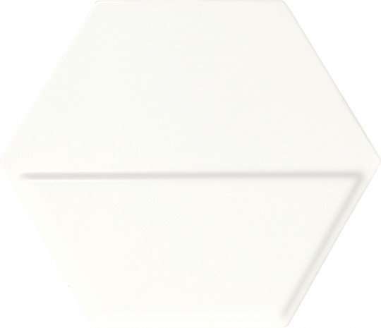 Керамическая плитка Dune Arena Exa Medium White 187441, цвет белый, поверхность матовая 3d (объёмная), шестиугольник, 230x270