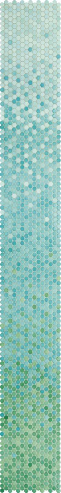 Мозаика Jasba Loop Ocean 40057H-44, цвет голубой, поверхность глянцевая, круг и овал, 316x2528