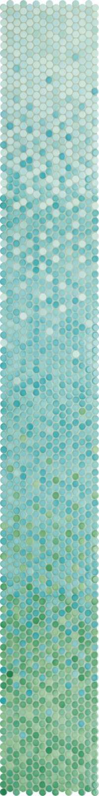 Мозаика Jasba Loop Ocean 40057H-44, цвет голубой, поверхность глянцевая, круг и овал, 316x2528