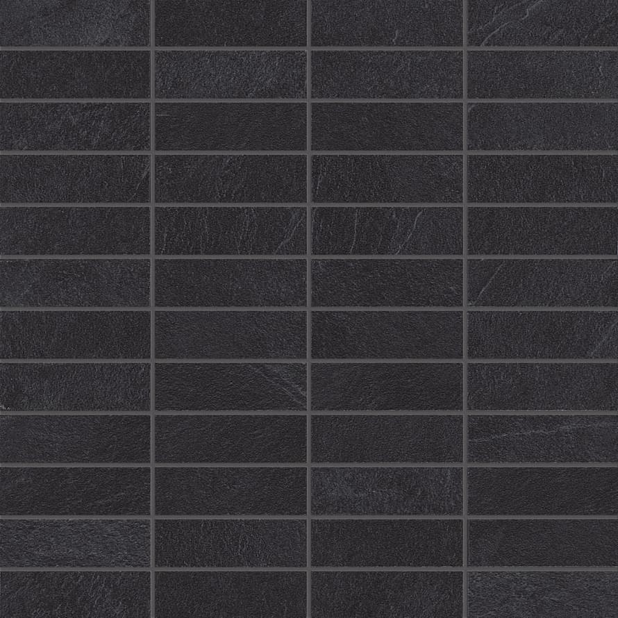 Мозаика Ergon Cornerstone Mosaico Plurima Slate Black EKS1, цвет чёрный, поверхность натуральная, квадрат, 300x300