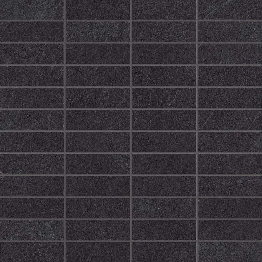 Мозаика Ergon Cornerstone Mosaico Plurima Slate Black EKS1, цвет чёрный, поверхность натуральная, квадрат, 300x300