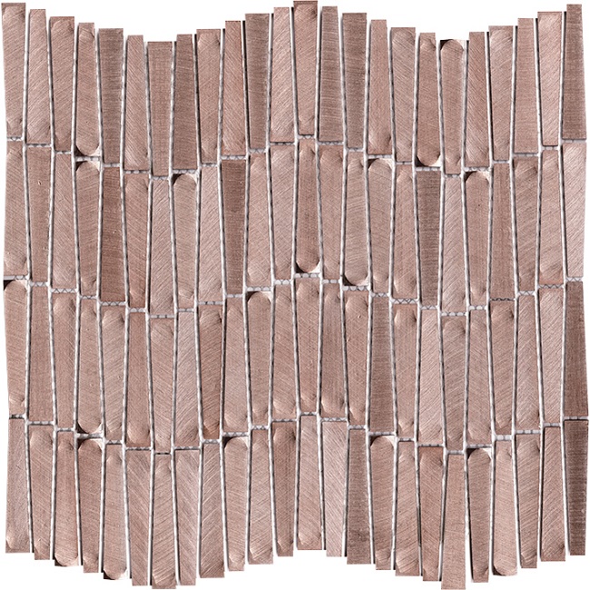 Мозаика L'Antic Colonial Gravity Aluminium Wave Rose Gold L241716581, цвет розовый, поверхность глянцевая, прямоугольник, 289x302