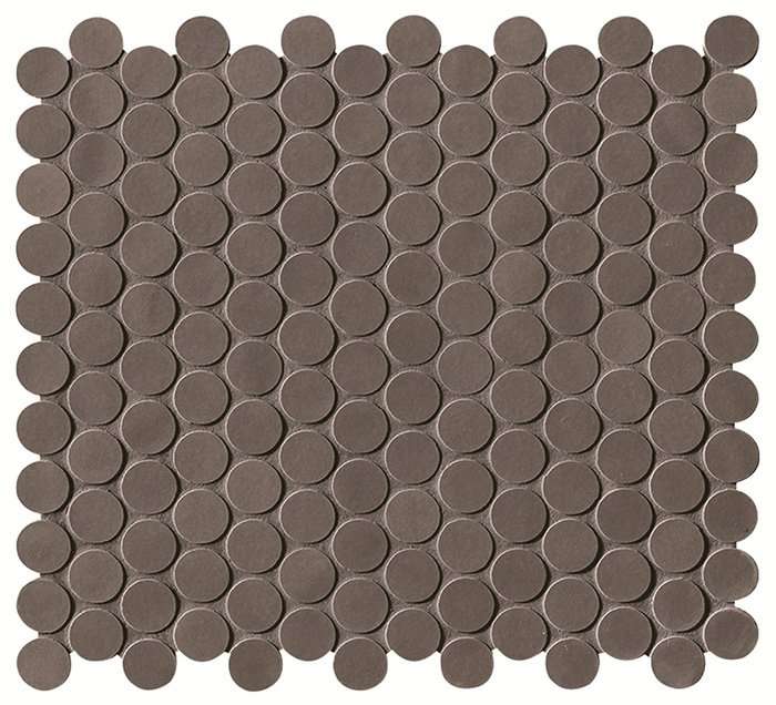 Мозаика Fap Boston Argilla Mosaico Round FK5U, цвет коричневый, поверхность матовая, круг и овал, 295x325
