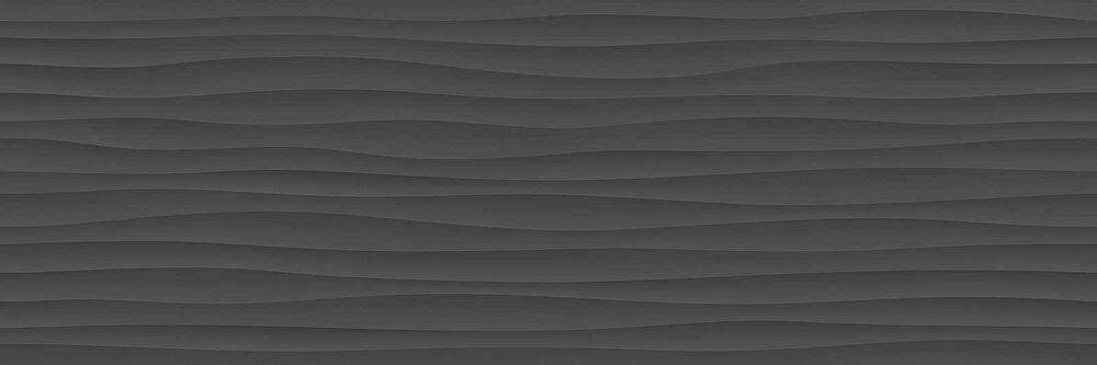 Керамическая плитка Marazzi Italy Eclettica Anthracite Struttura Wave 3D M1AG, цвет серый, поверхность матовая 3d (объёмная), прямоугольник, 400x1200