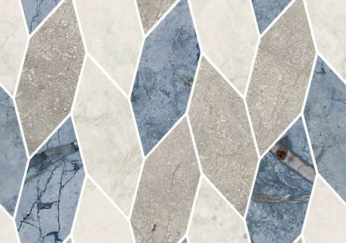 Мозаика Century Contact Mix Blue Fashion Mosaico Su Rete Molato 130178, цвет разноцветный, поверхность матовая, прямоугольник, 220x310