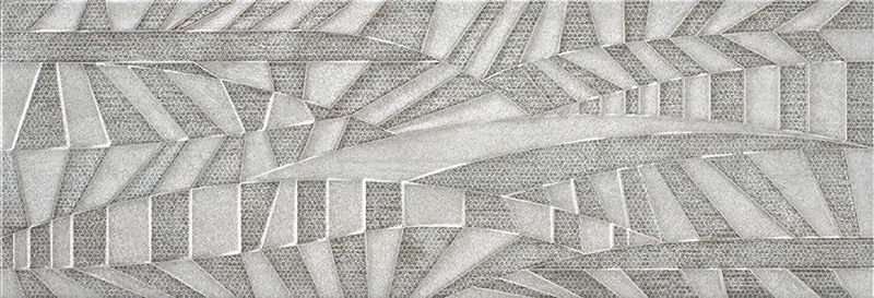 Керамическая плитка Rocersa Materia Dec-2 Gris, цвет серый, поверхность матовая, прямоугольник, 290x850