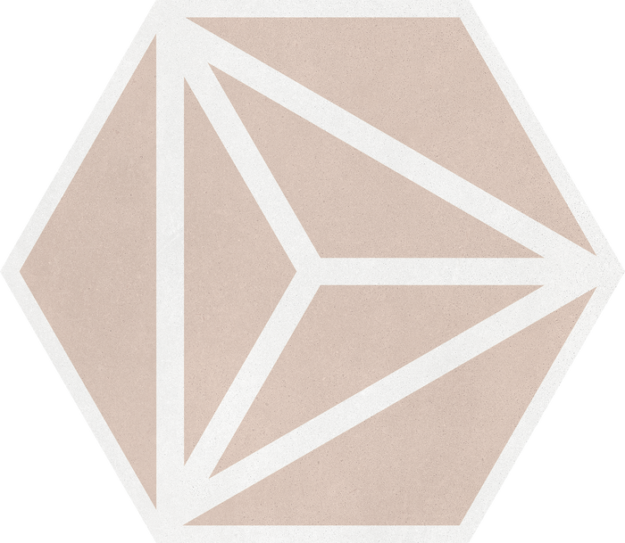 Керамогранит Harmony Varadero Rose 31048, цвет розовый, поверхность матовая, шестиугольник, 228x198
