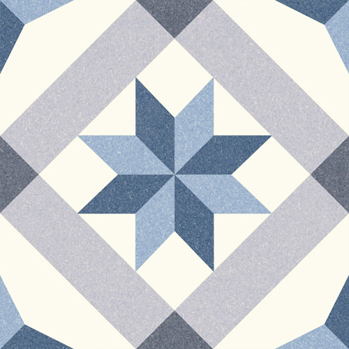 Керамогранит Codicer Riviera Menton Blue, цвет синий, поверхность сатинированная, квадрат, 250x250