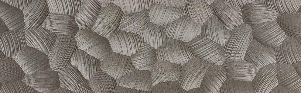 Керамическая плитка Grespania White&Co Circle Plata, цвет коричневый, поверхность матовая, прямоугольник, 315x1000