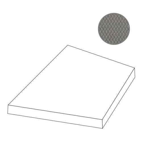 Спецэлементы Mutina Rombini Racc.Losange Tr Small Grey Borrac02, цвет серый, поверхность матовая, прямоугольник, 35x48