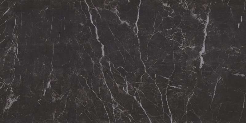Керамогранит Casalgrande Padana Marmoker Nero Creta Lucido, цвет чёрный, поверхность глянцевая полированная, прямоугольник, 590x1180